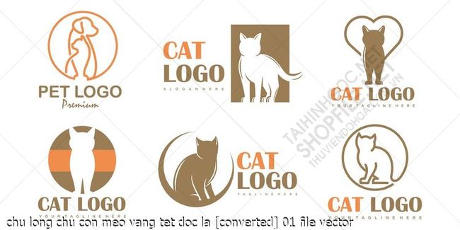chu long chu con meo vang tet doc la file vector